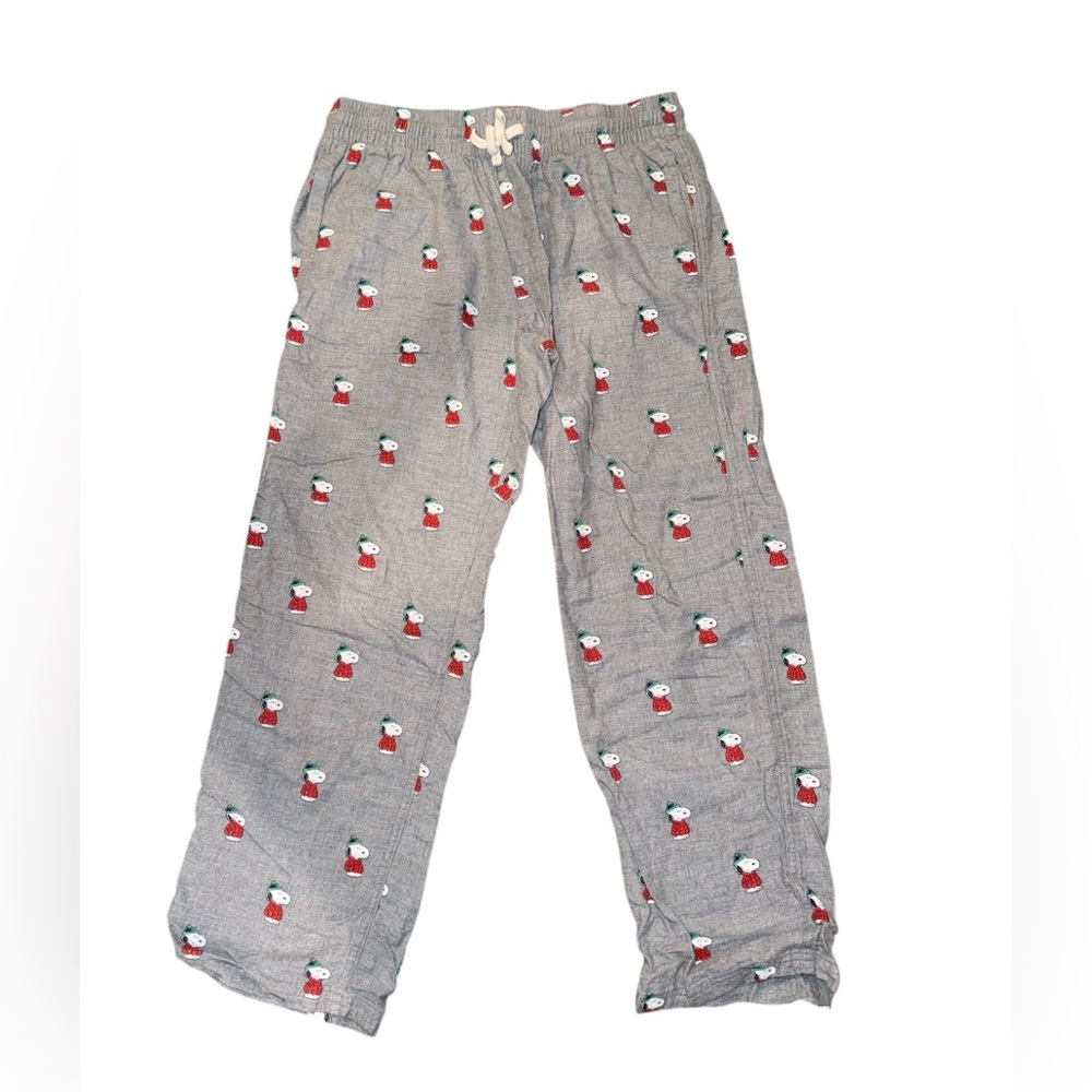 American Eagle Outfitters Gray Snoopy with a puffer jacket pajamas